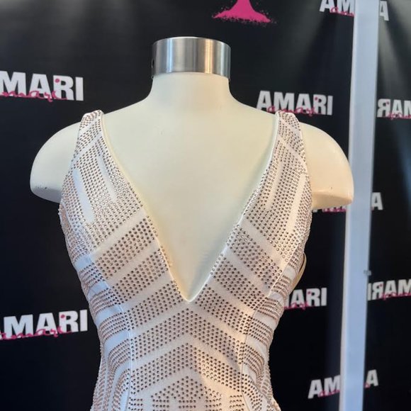 Faviana Prim Dress E10899 Ivory/Rose Gold Size 00 NWT - Picture 3 of 4